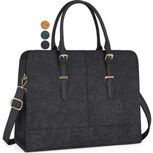 Laptop Bag for Women 15.6 inch Laptop Tote Bag Waterproof Leather Work Bag